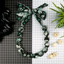 Chunky, Fabric Covered Bead Necklace 'Queen Anne', thumbnail 1 of 6