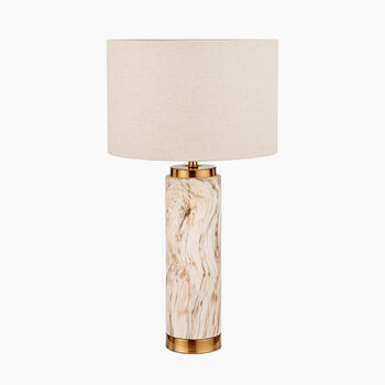 Natural Stone Effect Ceramic Tall Table Lamp, 2 of 7