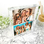 Personalised Freestanding Two Photos Giant Crystal Block 19.5cm X 14cm Portrait, thumbnail 2 of 7