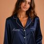 Personalised Silky Women's Embroidered Luxury Pyjama, thumbnail 2 of 12
