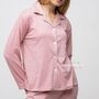 Pink Soft Cotton Solid Long Sleeve Night Suit Pyjama, thumbnail 1 of 12