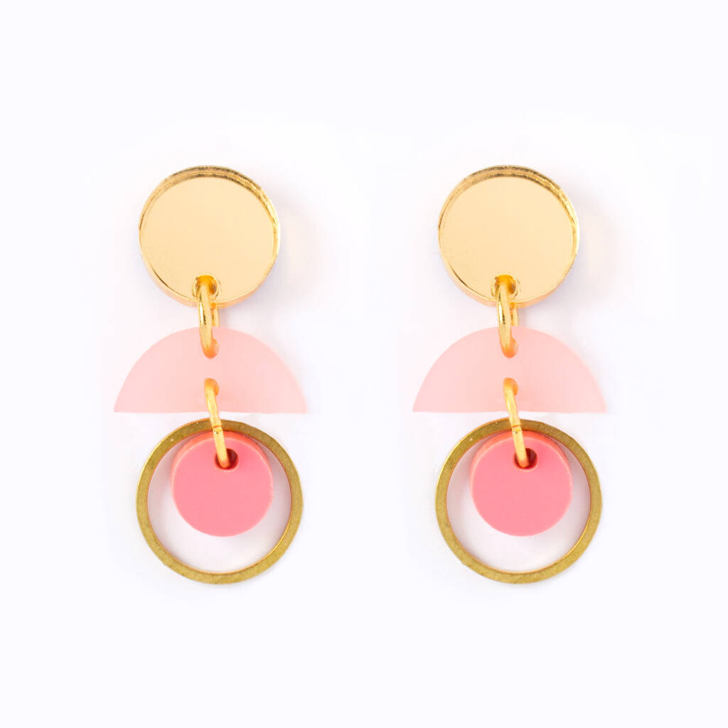 Alice Cute Dangle Pink Earrings By Natalie Lea Owen ...