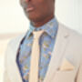 Mens Beige Gingham Print Pocket Square, thumbnail 8 of 12