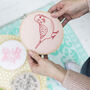 Budgerigar Embroidery Hoop Kit, thumbnail 2 of 3