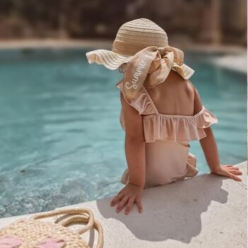 Girls Matching Mummy And Me Straw Hat, 3 of 4