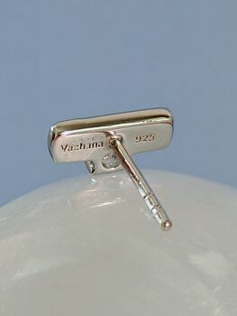 Balance Earrings Real White Topaz Gemstone, 12 of 12