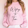 Personalised Wifey Sweatshirt, Newlyweds Gift, thumbnail 3 of 5