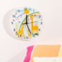 Giraffe Themed Personalised Nursery Bedroom Clock, thumbnail 1 of 5