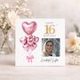 Personalised Sister Pink Balloon Photo Birthday Card, thumbnail 1 of 4