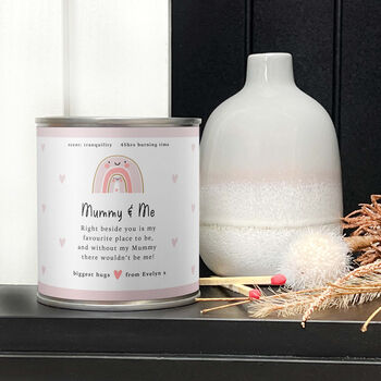 Mummy And Me New Mum Candle With Personalised Message, 3 of 4