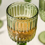 Merida Green Embossed Wine Glass, thumbnail 2 of 4