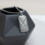Personalised Men’s Contemporary Silver Dog Tag Necklace, thumbnail 2 of 12
