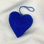 Fair Trade Beaded Felt Heart Christmas New Baby Decor, thumbnail 9 of 12