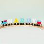 Wooden Letter Name Train Toy Pastel And Light Colours, thumbnail 6 of 9