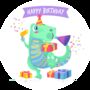 Dinosaur Happy Birthday Lollipop, thumbnail 2 of 3