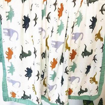 Four Layer Dino Bamboo Blanket, 3 of 4