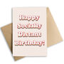 Socially Distant Birthday Card, Pink Or Blue, thumbnail 1 of 2
