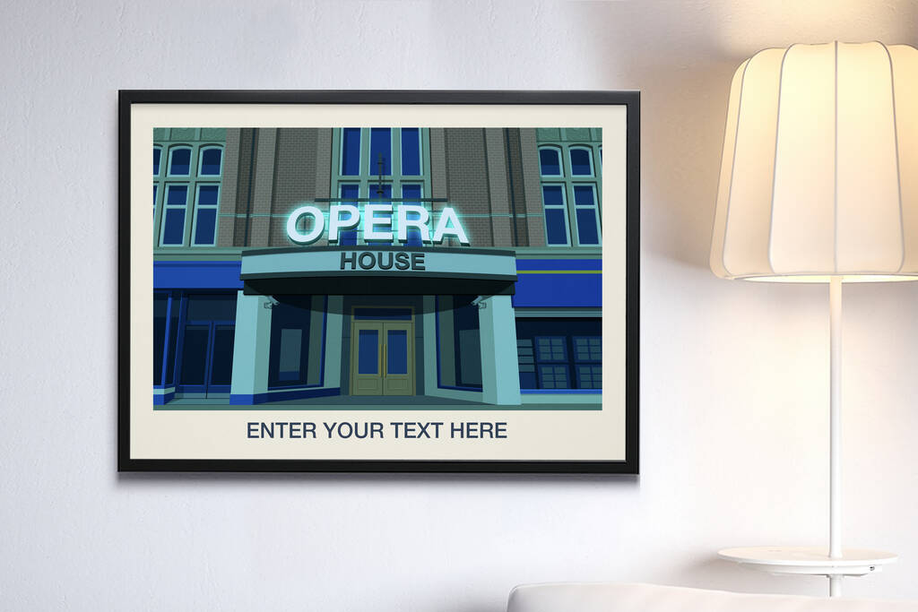 Personalised Opera House Nightclub Poster By Steve Ash illustration