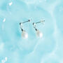 Pearl Drop Stud Earrings Second Light Collection, thumbnail 3 of 4