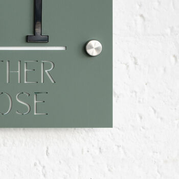 Personalised 3D Matt Laser Cut House Name Door Sign, 5 of 8
