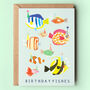 Birthday Fishes Birthday Card, thumbnail 1 of 2