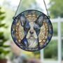 Boston Terrier Stained Glass Effect Suncatcher, thumbnail 5 of 5