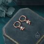 Sterling Silver Tiny Leaf And Natural Pearl Huggie Hoop Earrings, thumbnail 6 of 11