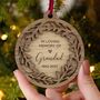 Personalised 'In Loving Memory' Wooden Christmas Bauble, thumbnail 1 of 5