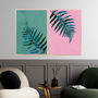 Custom Colour Tropical Fern Leaf Personalised Print, thumbnail 2 of 6