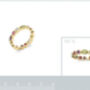 18ct Gold Plated Colourful Stones Eternity Ring, thumbnail 4 of 6