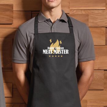 Personalised Meat Master BBQ Apron, 2 of 6