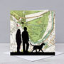 Couple Walking In Hampton Court Park Card, thumbnail 1 of 2