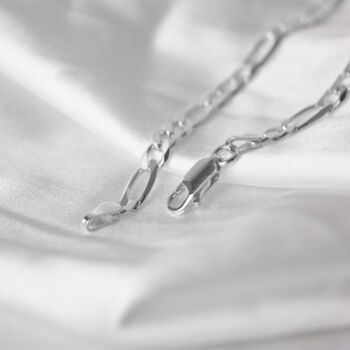 Sterling Silver Figaro Chain Necklace, 4 of 6