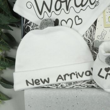 Hello World New Baby Letterbox Gift Set, 5 of 6