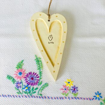 Love Heart Decoration ~ Wooden, 4 of 6