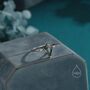 Sterling Silver One Carat Rhombus Cut Moss Agate Classic Single Stone Engagement Ring, thumbnail 5 of 12
