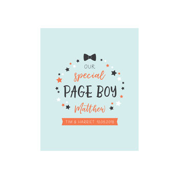 Page Boy Keepsake Thank You Gift Print, 3 of 5