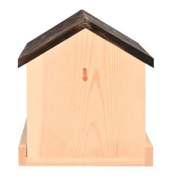 Wall Mounted Wooden Bird Feeding Table With Apex Roof, 5 of 8