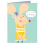 Mini Mouse In A Yellow Dress Birthday Card, thumbnail 2 of 5