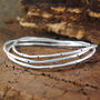 Topaz November Birthstone Gold Plated Silver Stacking Bangle, thumbnail 7 of 9