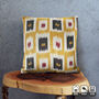 Yellow Cushion Cover From Hand Woven Ikat, thumbnail 6 of 8