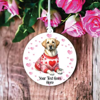 Personalised Labrador Retriever Dog Love Decoration, 2 of 2