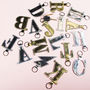 Alphabet Metallic Leather Key Ring, thumbnail 3 of 6