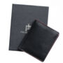Men's Luxury Black Leather Wallet Card Holder Rfid Safe Personalised, thumbnail 6 of 8