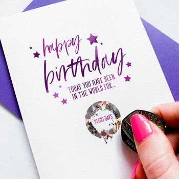 Personalised Scratch Off Birthday Days Card, 2 of 5