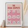 Usual Suspects, Cat Art Print, thumbnail 9 of 9