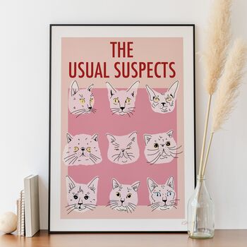 Usual Suspects, Cat Art Print, 9 of 9