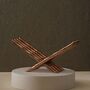 Brass Foldable Book Stand In Bamboo Design, thumbnail 1 of 2