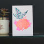 Butterfly Risograph Greeting Card, thumbnail 1 of 3