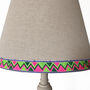 Linen Lampshade With Neon Trim, thumbnail 2 of 3